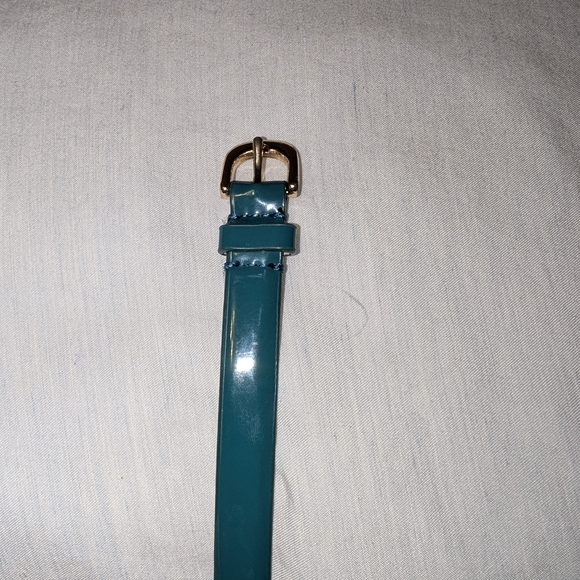 J. Crew Green and Gold Leather Belt - Picture 2 of 3